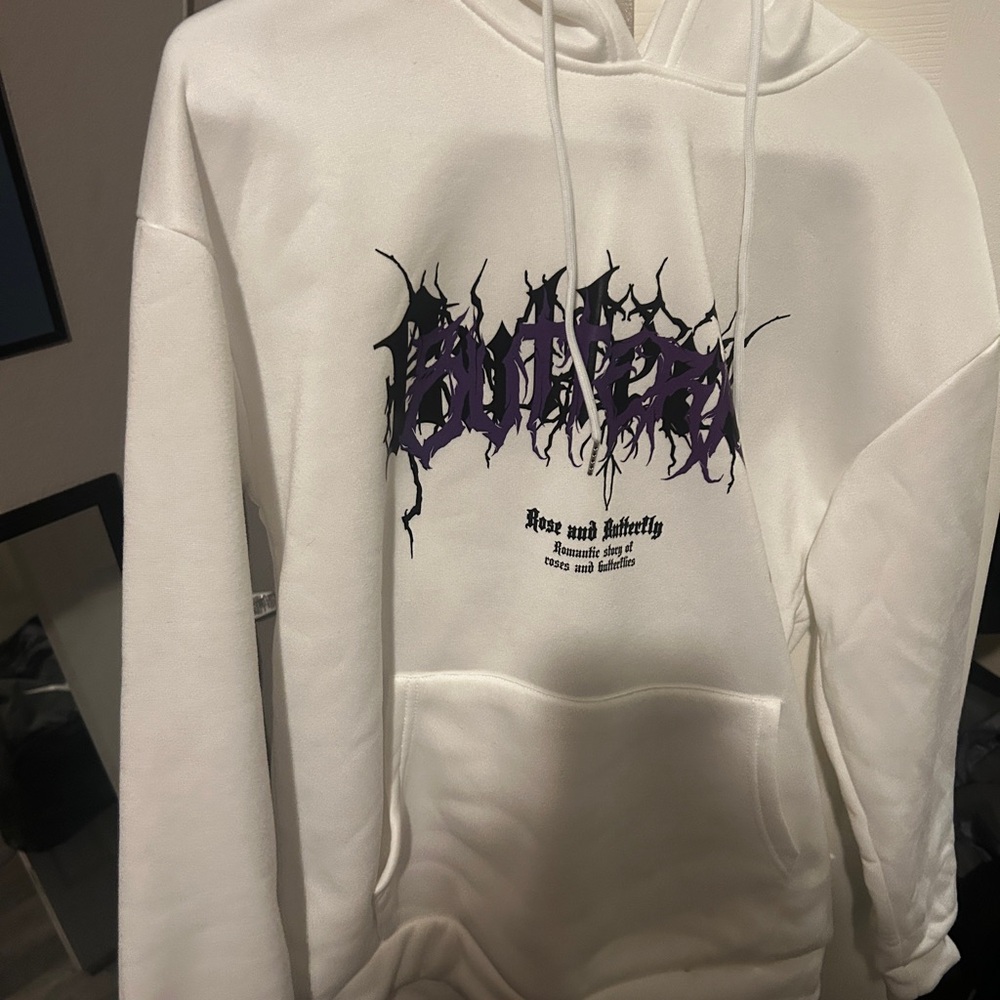 White Graphic Hoodie